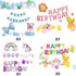 45-50 Pcs Happy Birthday 3D Unicorn Decoration Balloons Diy Decor Party Set - 03