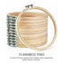 10PCS Bamboo Embroidery Hoops for Sewing Cross-Stitch & Wedding Crafts - 15CM