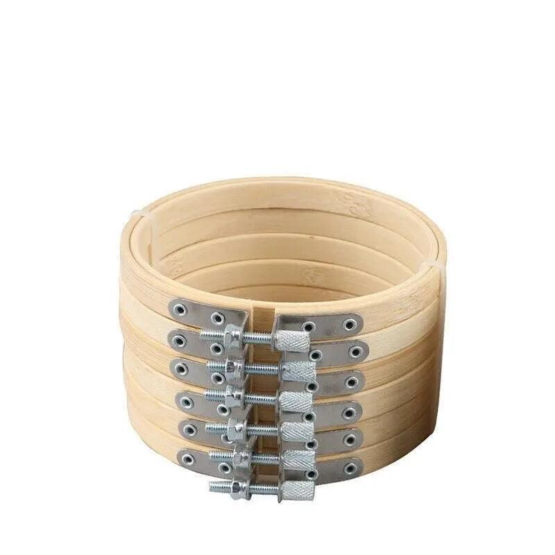10 Pack 26cm Bamboo Embroidery Hoops for Cross Stitch, Sewing & Wedding Crafts