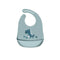 Silicone Waterproof Feeding Bib Apron with Pouch Easy to Clean Smock for Mealtime Use - Dinosaur