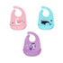 Silicone Waterproof Feeding Bib Apron with Pouch Easy to Clean Smock for Mealtime Use - Sheep