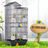 Parrot Cage Large Size Bird Cage Luxury Villa Style Metal Aviary for Pet Indoor