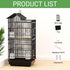 Parrot Cage Large Size Bird Cage Luxury Villa Style Metal Aviary for Pet Indoor
