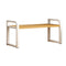 Adjustable Height Multi-Layer Desktop Bookshelf Home Office Floor Organizer Rack - 1 Shelf