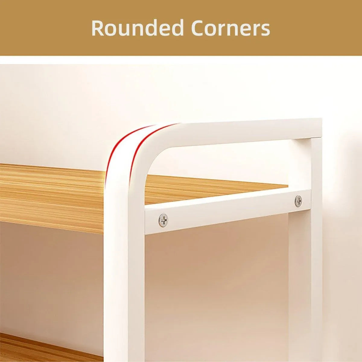 Adjustable Height Multi-Layer Desktop Bookshelf Home Office Floor Organizer Rack - 1 Shelf