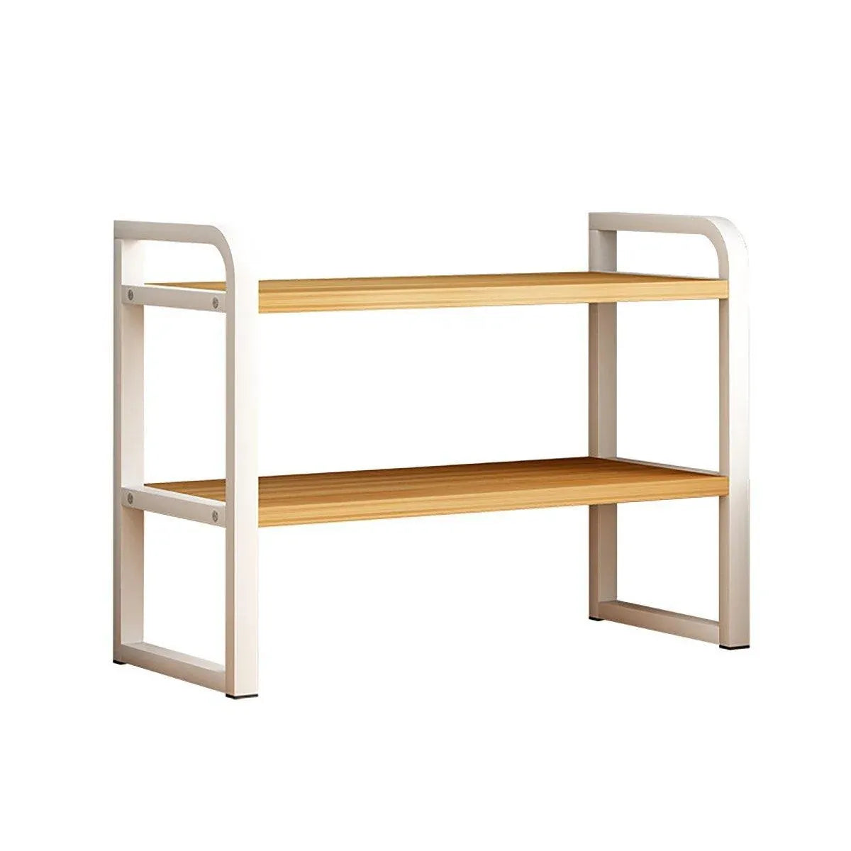Adjustable Height Multi-Layer Desktop Bookshelf Home Office Floor Organizer Rack - 2 Shelves