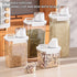 Sealed Household Grain Storage Box Transparent Rice Bucket Kitchen Storage - 1800ml
