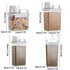 Sealed Household Grain Storage Box Transparent Rice Bucket Kitchen Storage - 1800ml