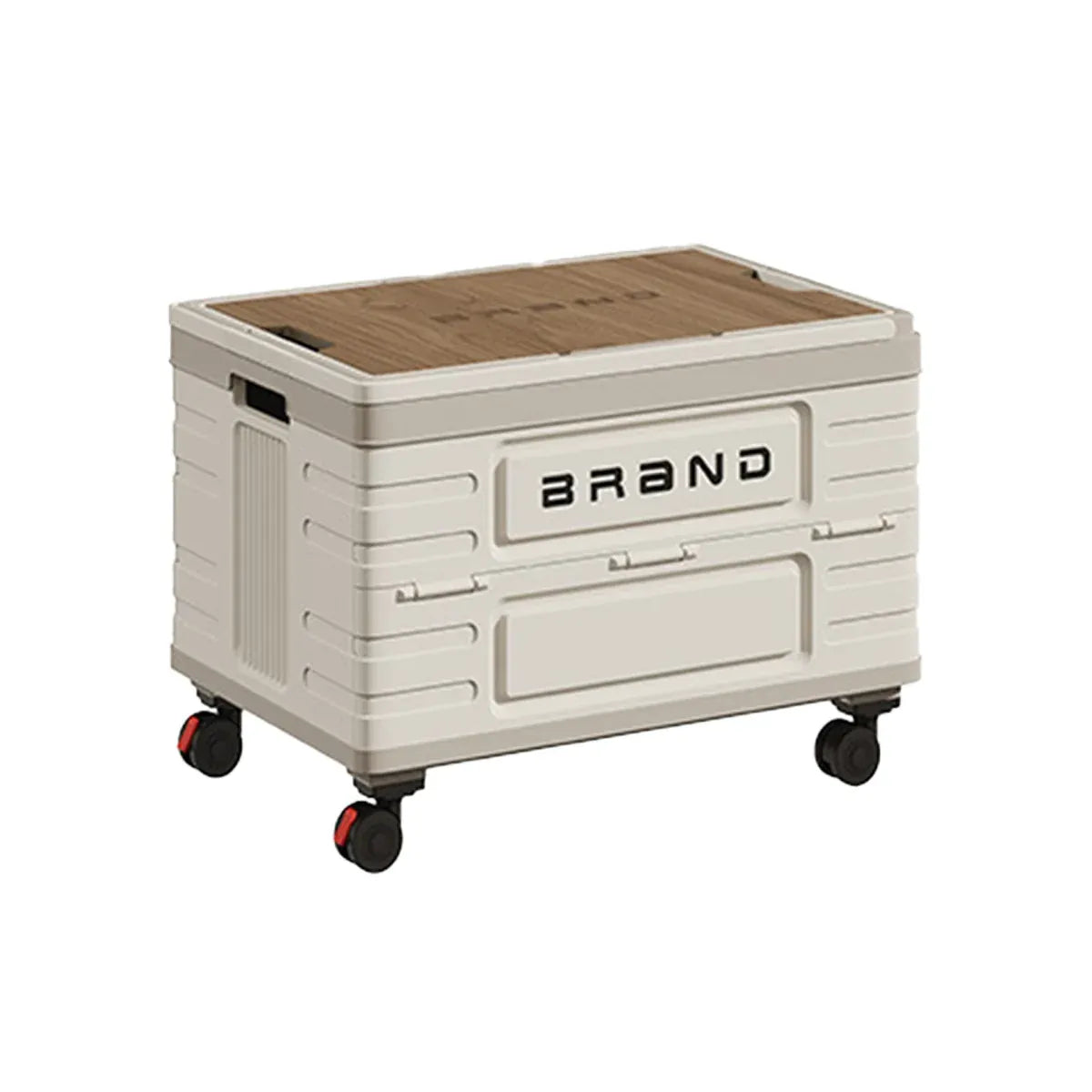 Camping Foldable Storage Box Latch or Wooden Lid Car Boot Tent Outdoor Organiser - Thickened solid wood cover