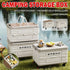 Camping Foldable Storage Box Latch or Wooden Lid Car Boot Tent Outdoor Organiser - latch switch cover