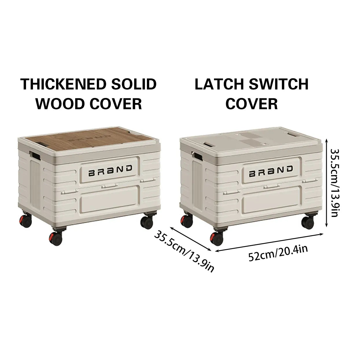 Camping Foldable Storage Box Latch or Wooden Lid Car Boot Tent Outdoor Organiser - latch switch cover