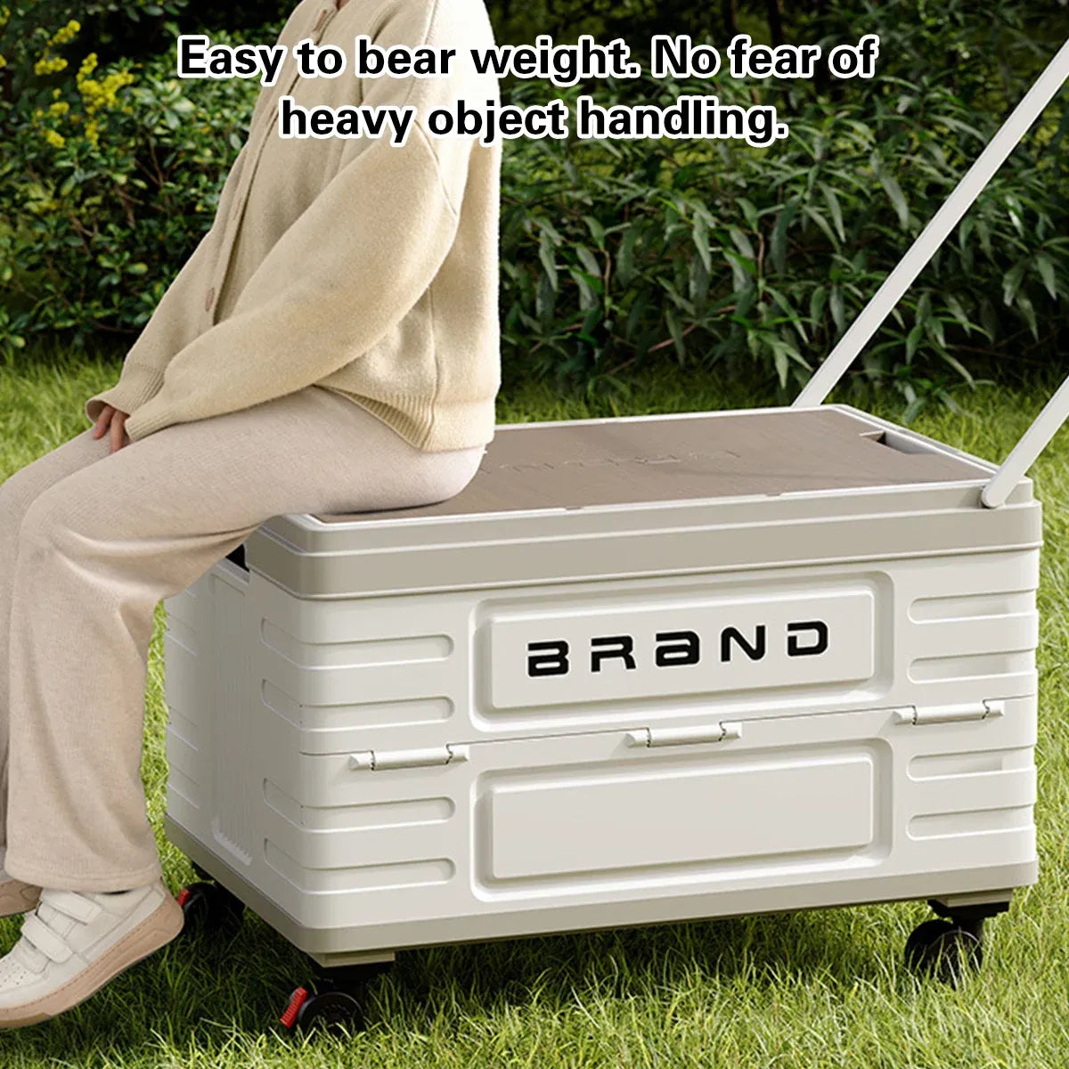 Camping Foldable Storage Box Latch or Wooden Lid Car Boot Tent Outdoor Organiser - latch switch cover