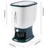 10kg Rice Storage Bucket Household Metering Rice Container Large Capacity - Green
