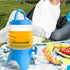 5.5L Outdoor Water Container Camping Folding Water Beer Juice Travel Bucket Use - Green