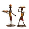 Candle Holder Stand Metal Candlestick Restaurant Table Centrepiece Display Decor - Serving Tray Set