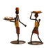 Candle Holder Stand Metal Candlestick Restaurant Table Centrepiece Display Decor - Serving Tray Set