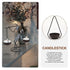 Candle Holder Stand Metal Candlestick Restaurant Table Centrepiece Display Decor - Serving Tray Set