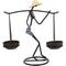 Candle Holder Stand Metal Candlestick Restaurant Table Centrepiece Display Decor - Carrying Tray