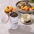 3PCS White Tinplate Coffee Tea Sugar Storage Jar Set Sealed Kitchen Counter