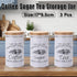 3PCS White Tinplate Coffee Tea Sugar Storage Jar Set Sealed Kitchen Counter