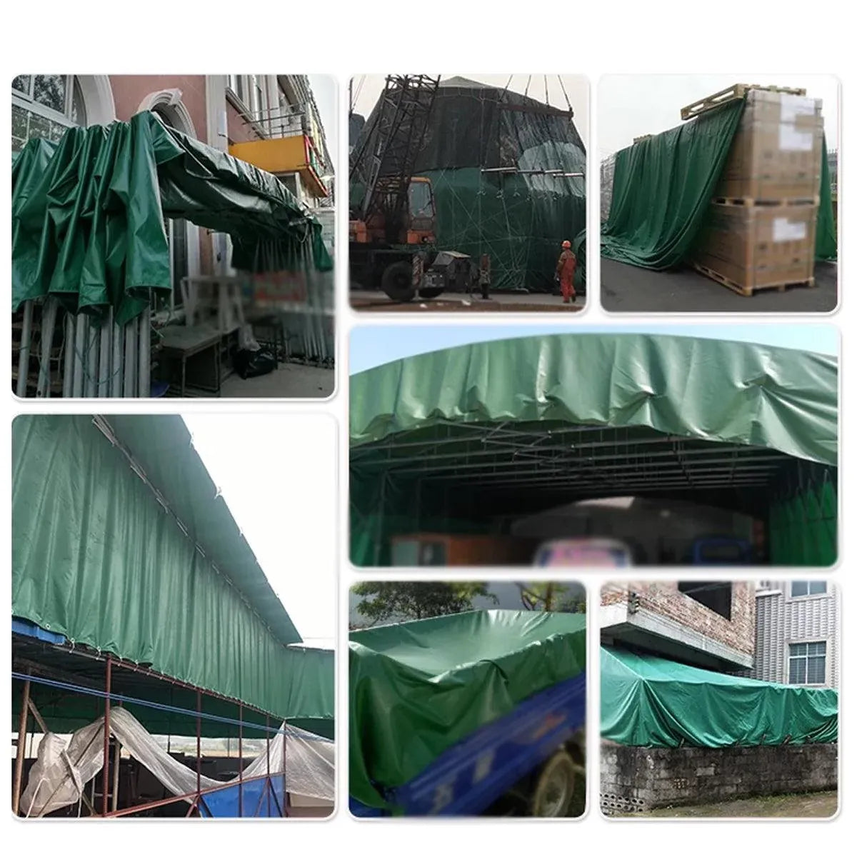 Heavy Duty Waterproof Canvas Tarp Tarpaulin Sun Block Dustproof Army Shelter - 4x4m(3.8x3.8m)