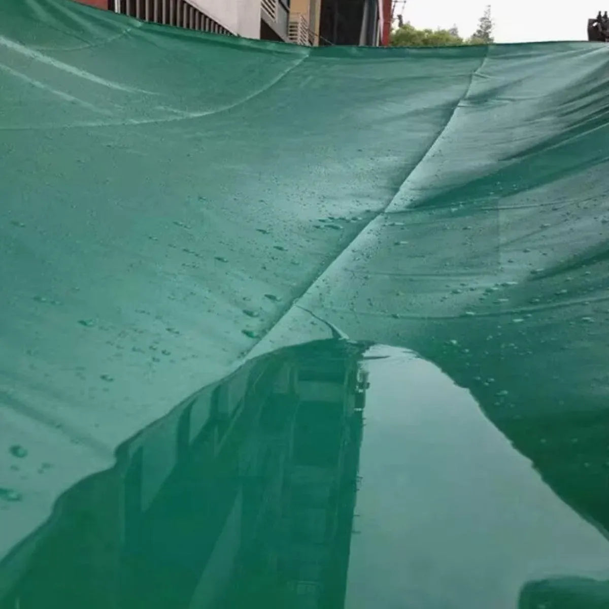 Heavy Duty Waterproof Canvas Tarp Tarpaulin Sun Block Dustproof Army Shelter - 4x4m(3.8x3.8m)