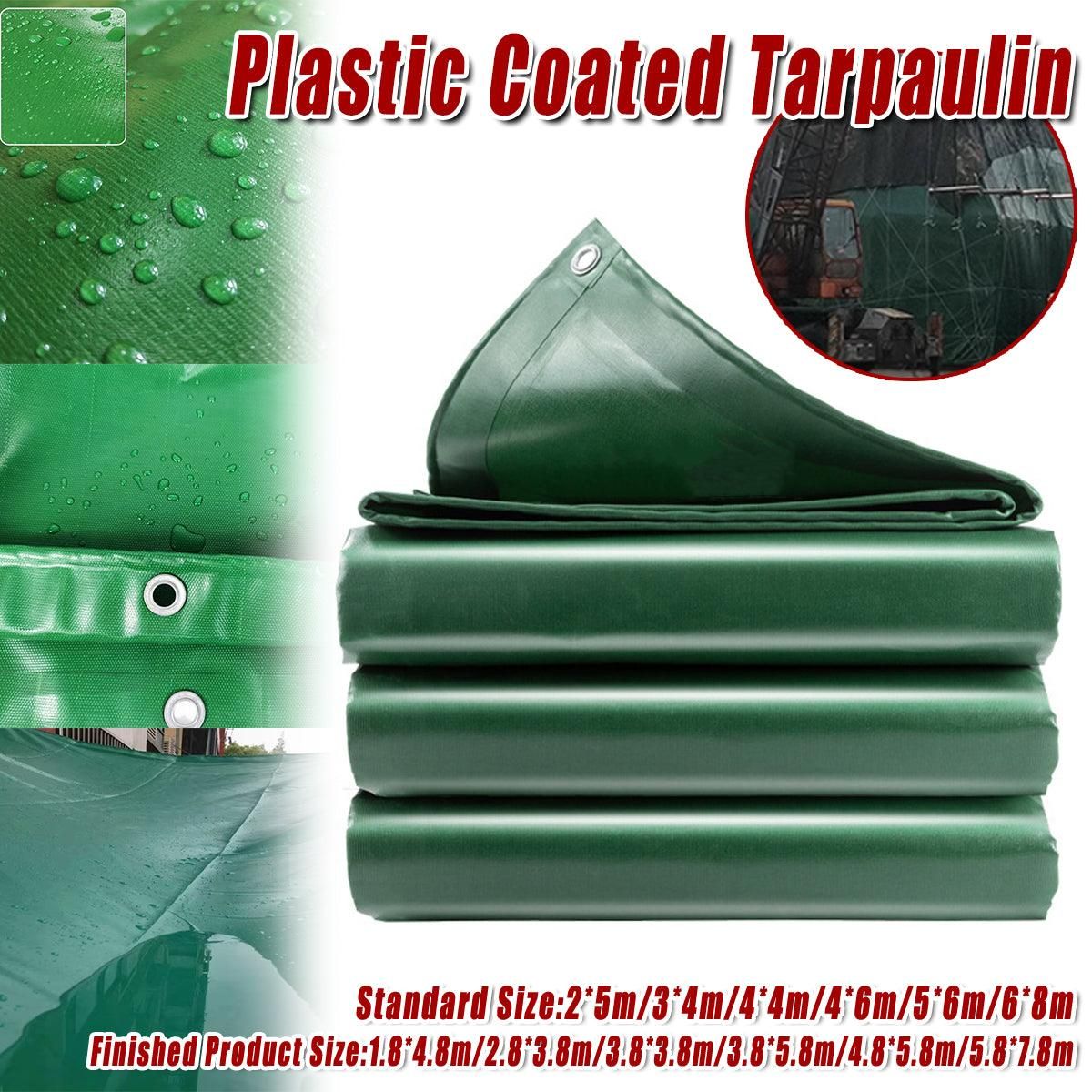 Heavy Duty Waterproof Canvas Tarp Tarpaulin Sun Block Dustproof Army Shelter - 4x4m(3.8x3.8m)