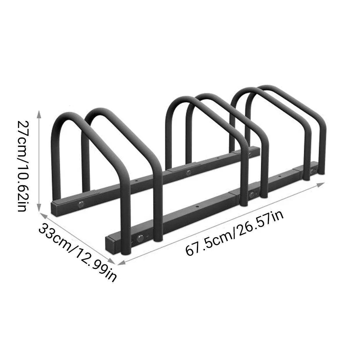 3 Bike Floor Parking Rack Instant Storage Stand Bicycle Cycling Portable