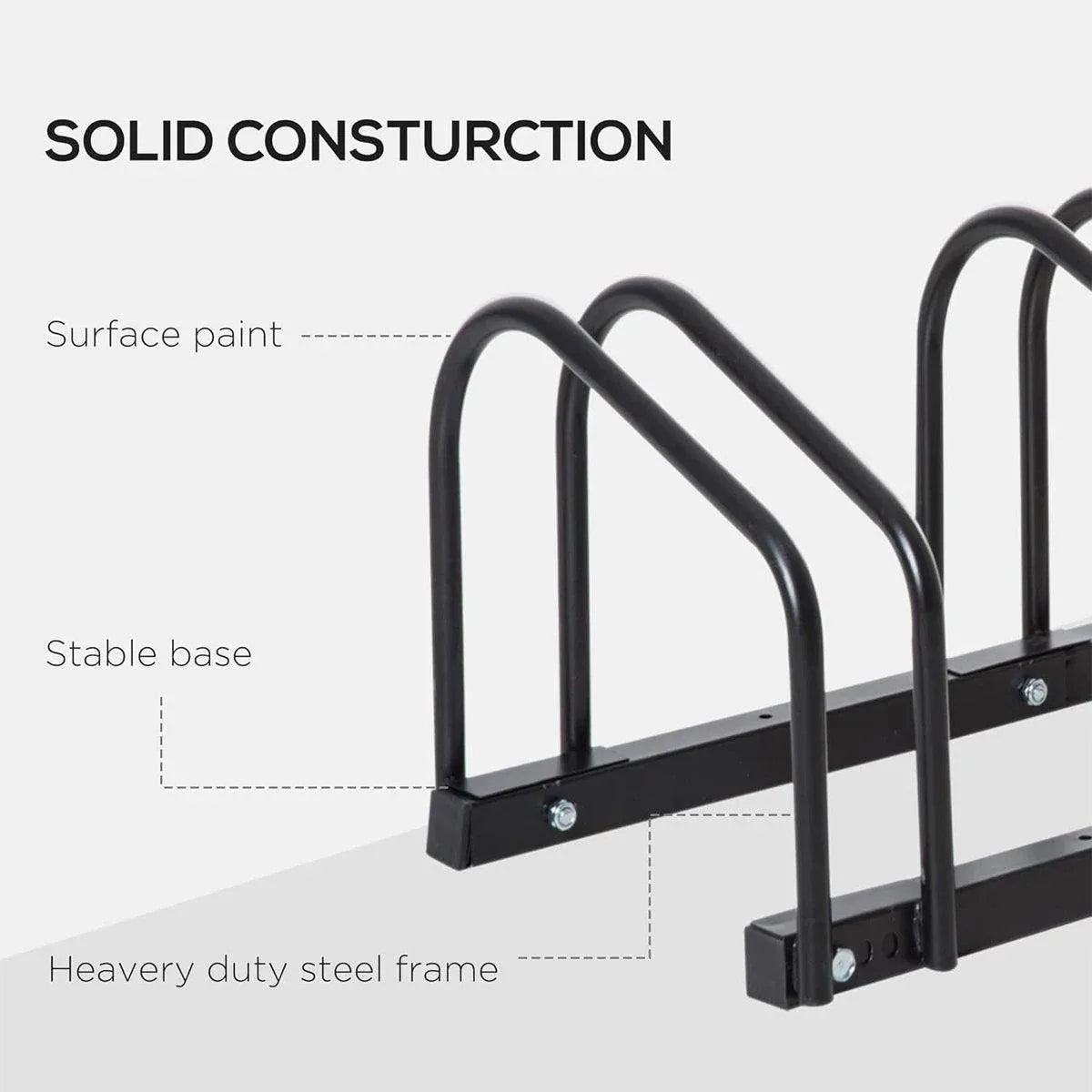 3 Bike Floor Parking Rack Instant Storage Stand Bicycle Cycling Portable