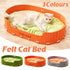 Pet Sleeping Bed Felt Cat Nest Warm Dog Bed Soft Indoor Cushion Removable Design - Green