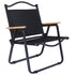 Portable Folding Camping Chair Lightweight Aluminium Alloy Stool Black Outdoor