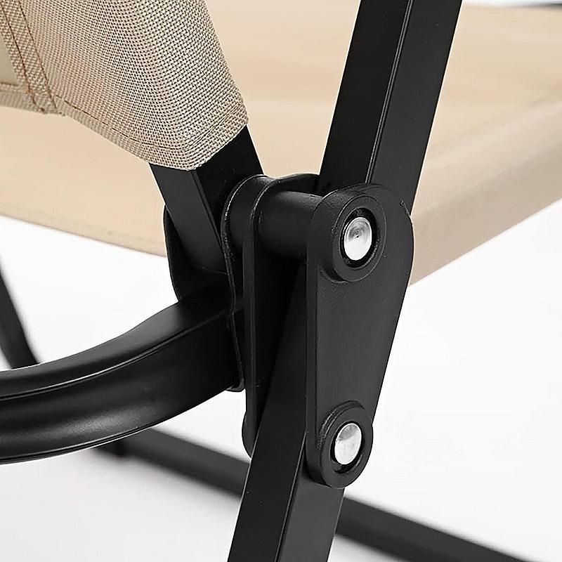 Portable Folding Camping Chair Lightweight Aluminium Alloy Stool Black Outdoor