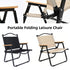 Portable Folding Camping Chair Lightweight Aluminium Alloy Stool Black Outdoor