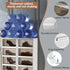 4 Tier Plastic Storage Cabinet with Wheels Large Capacity Foldable Storage Bins