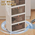 4 Tier Plastic Storage Cabinet with Wheels Large Capacity Foldable Storage Bins