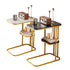 Modern Living Room Side Table 2 Tier Rounded Corners Easy Clean