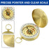 2PCS Copper Compass with Flip Cover and Hook Nightlight Camping Navigation