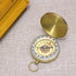 2PCS Copper Compass with Flip Cover and Hook Nightlight Camping Navigation