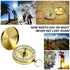 2PCS Copper Compass with Flip Cover and Hook Nightlight Camping Navigation