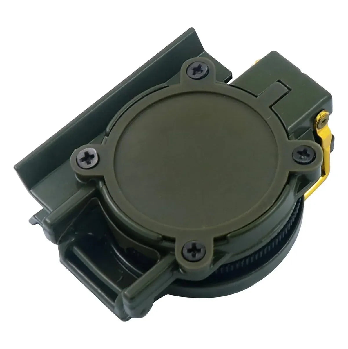 Army Green Outdoor Compass with Magnifying Lens Metal Hiking Navigation Tool