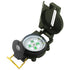 Army Green Outdoor Compass with Magnifying Lens Metal Hiking Navigation Tool