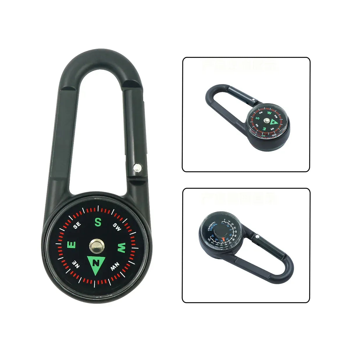 Compass Double Sided Portable Hiking Climbing Guide with Buckle Outdoor