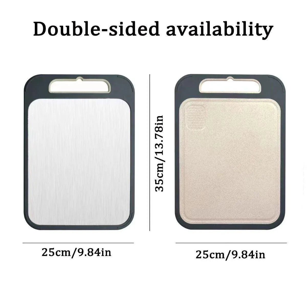 304 Stainless Steel Cutting Board Double-Sided Chopping Boards Kitchen Camping