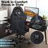 Black and Red Gaming Chair with Footrest and Lumbar Support