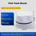Mini Fish Tank Glass Brush for Algae Cleaning with Magnetic Aquarium Scrubber - White