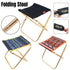 Folding Camping Chair Portable Fishing Stool Lightweight Outdoor Travel Seat - Blue