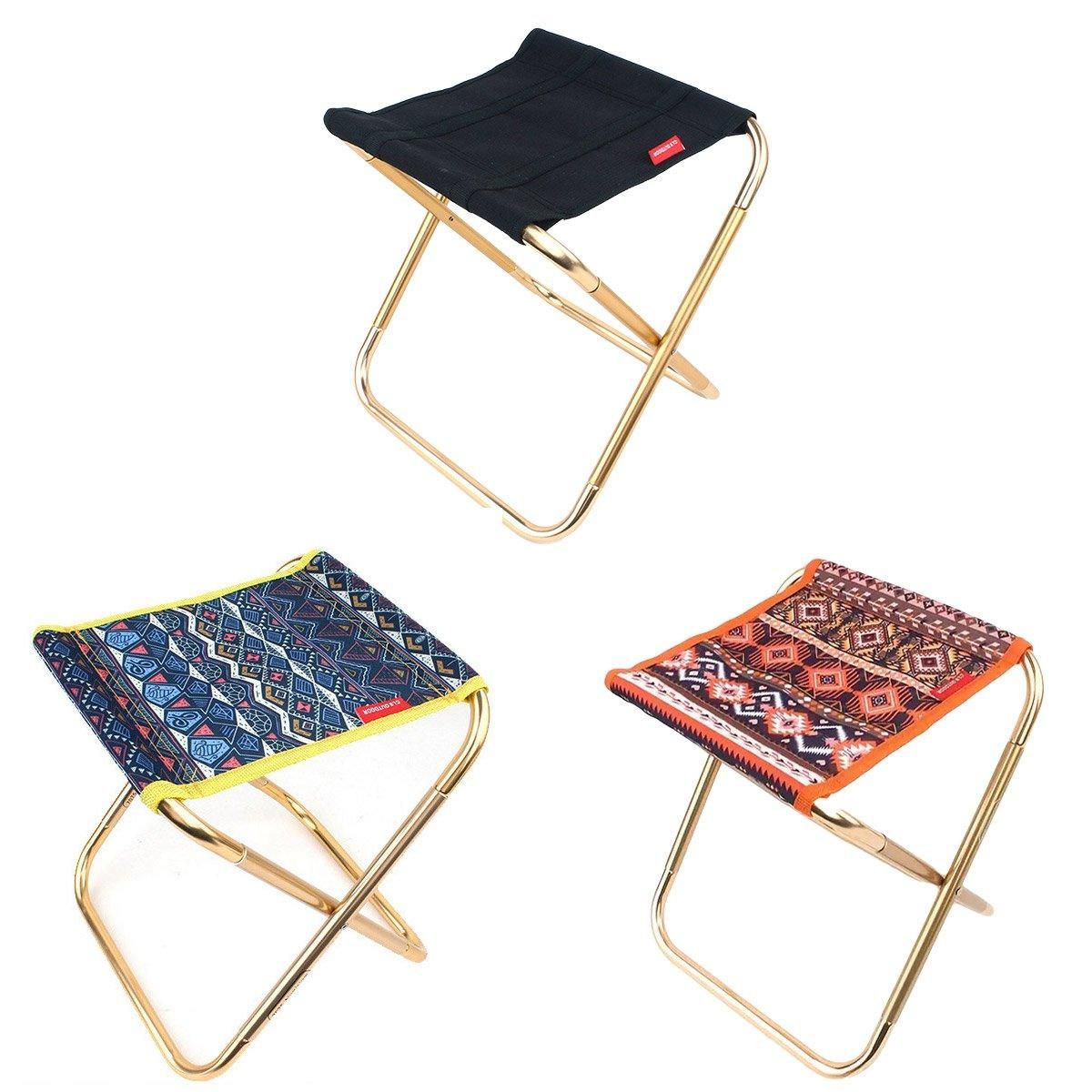 Folding Camping Chair Portable Fishing Stool Lightweight Outdoor Travel Seat - Red