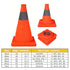Folding Road Warning Reflective Barrier Cone Emergency Traffic Expansion Safety - 65cm