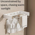 Foldable Wall Hanging Clothes Drying Rack Invisible Balcony Towel Laundry Rack - Black