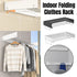 Foldable Wall Hanging Clothes Drying Rack Invisible Balcony Towel Laundry Rack - Black